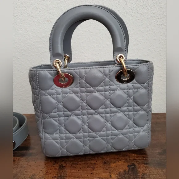 Dior Lambskin Cannage Small My ABC Dior Lady Dior Grey - Picture 7 of 16